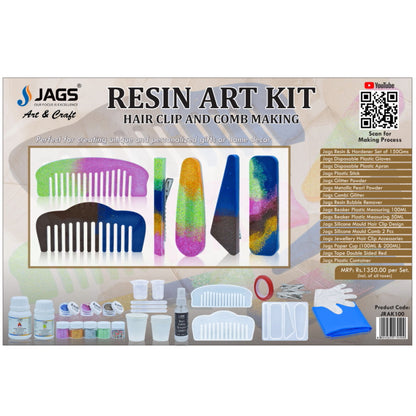 Gift To Love | Resin Art Kit For Hair Clip & Comb Making | Code : JRAK100