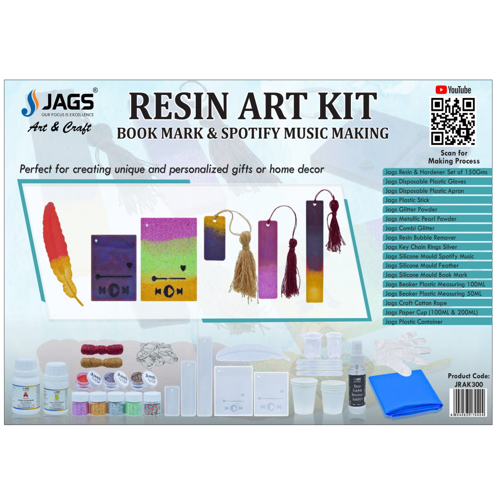 Gift To Love | Resin Art Kit For Bookmark, Feather & Music | Code : JRAK300