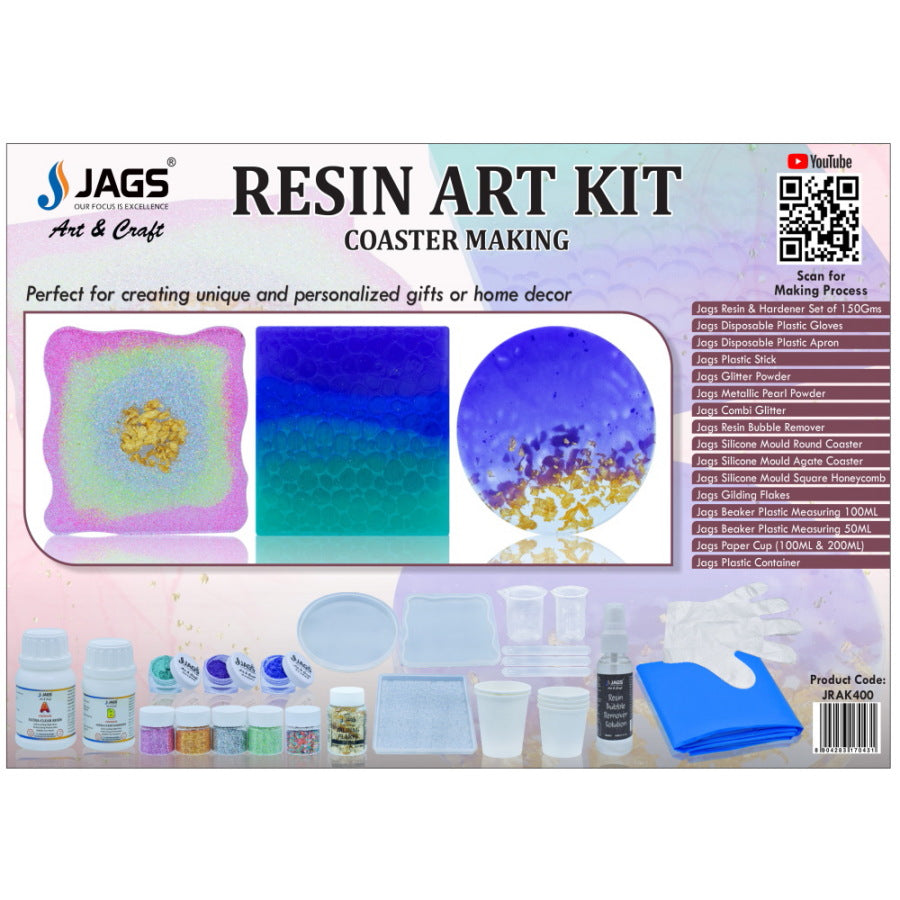 Gift To Love | Resin Art Kit For Coaster Making | Code : JRAK400
