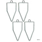 Gift To Love | Diy Metal Imitation 4Pcs Silver Pencil Sep | Code : JRDA13