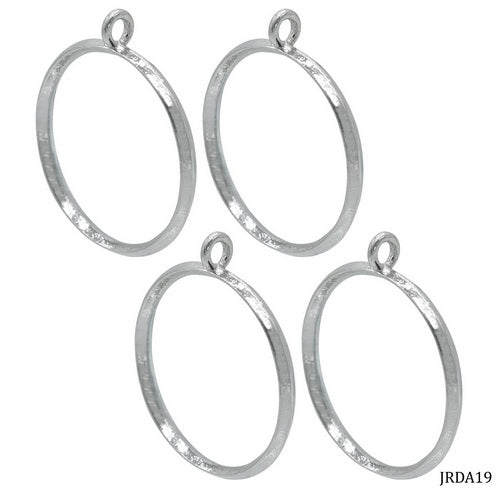 Gift To Love | Diy Metal Imitation 4Pcs Silver Round Big | Code : JRDA19