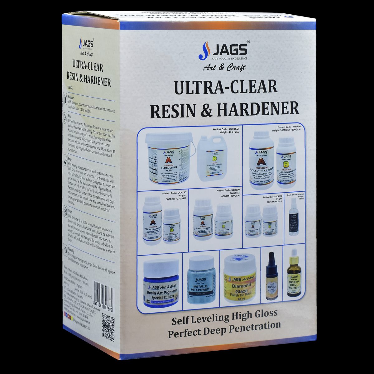 Gift To Love | Ultra Clear Set Resin | Pcs : 1000 Gm Resin, 500 Gm Hardener | Code : JRHR00