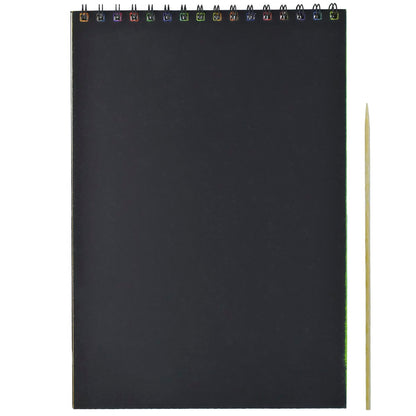 Gift To Love | Rainbow Scratch Paper Note Wiro | Size : A4 | Pcs : 10 Sheet | Code : JRSPA4