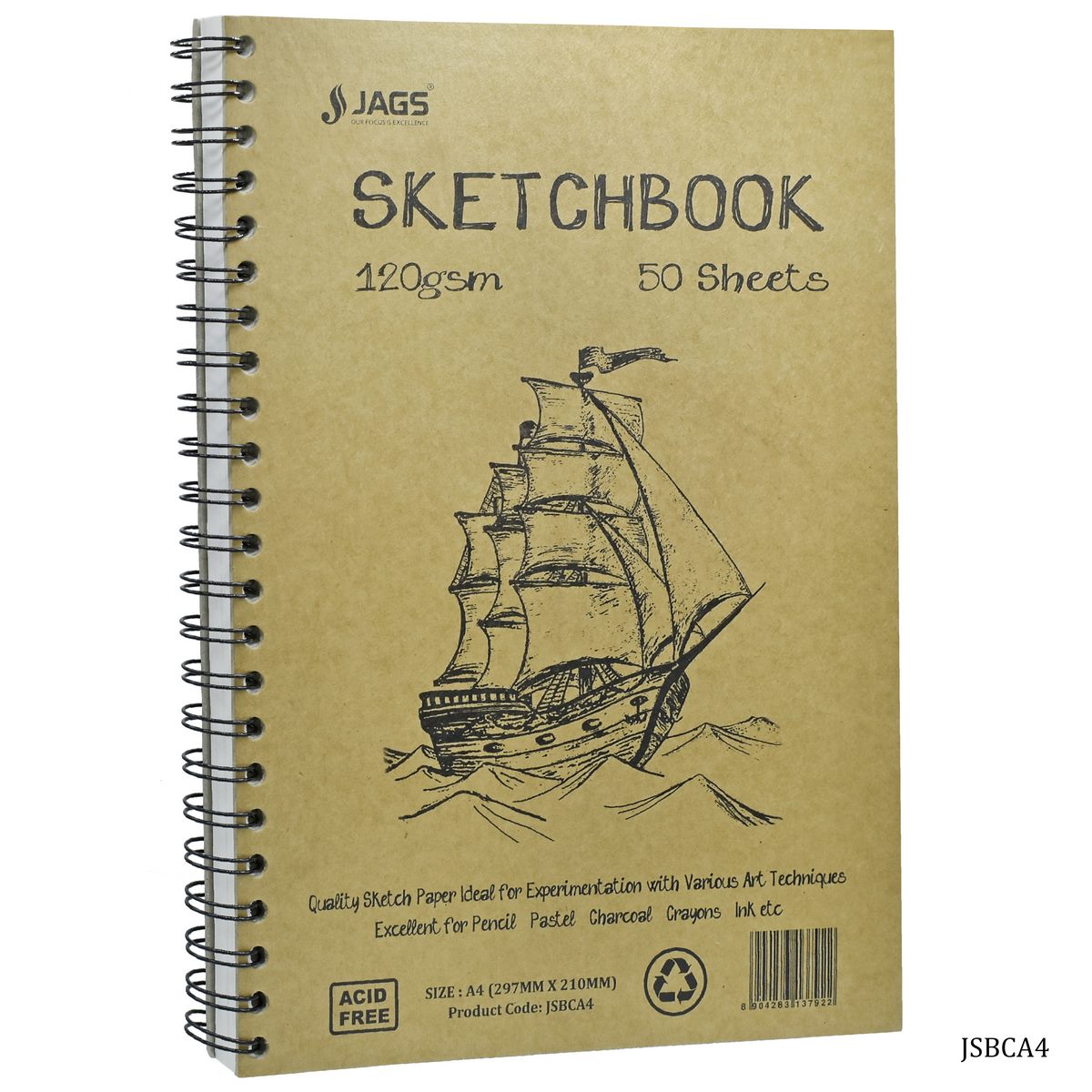 Gift To Love | Sketch Book Cartridge Paper | Size : A4 | Code : JSBCA4