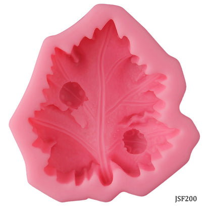 Gift To Love | Silicone Mould Leaf With Bugs | Code : JSF200