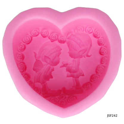 Gift To Love | Silicone Mould Heart Couple Frame | Code : JSF242