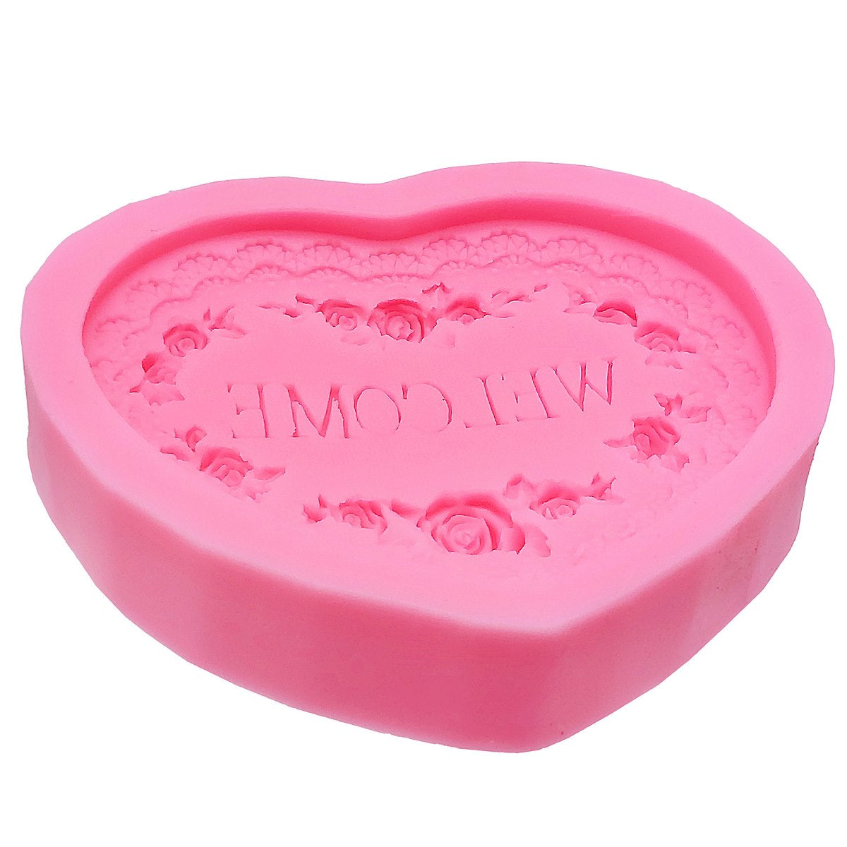 Gift To Love | Silicone Mould Heart Rose Welcome | Code : JSF726