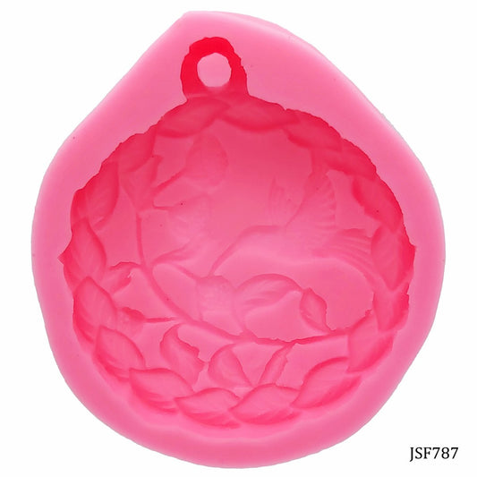 Gift To Love | Silicone Mould Pendant Bird Leaves | Code : JSF787
