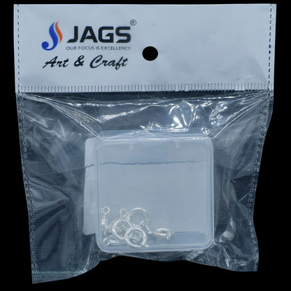 Gift To Love | Jewellery Springring Hooks Big | Color : Silver | Pcs : Set Of 10 Pc | Code : JSHS01-S