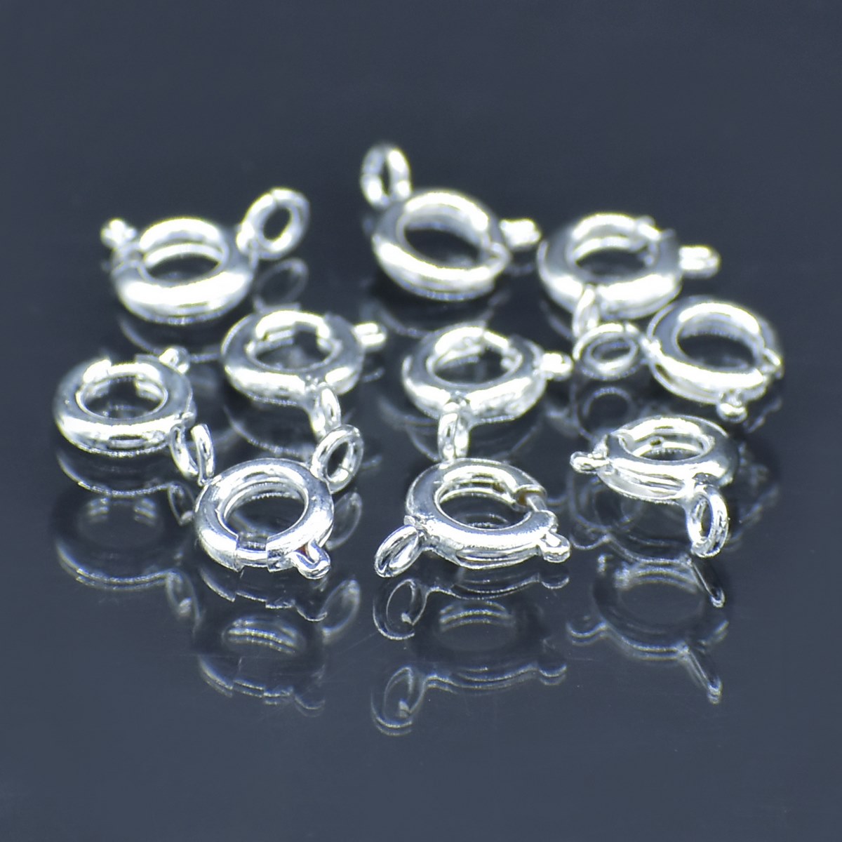 Gift To Love | Jewellery Springring Hooks Small | Color : Silver | Pcs : Set Of 10 Pc | Code : JSHS02