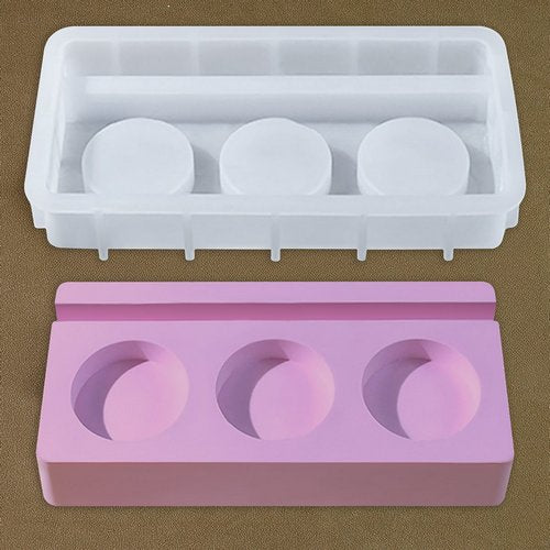 Gift To Love | Jags Silicone Mould 3 Candel Holder Pot | Code : JSM27