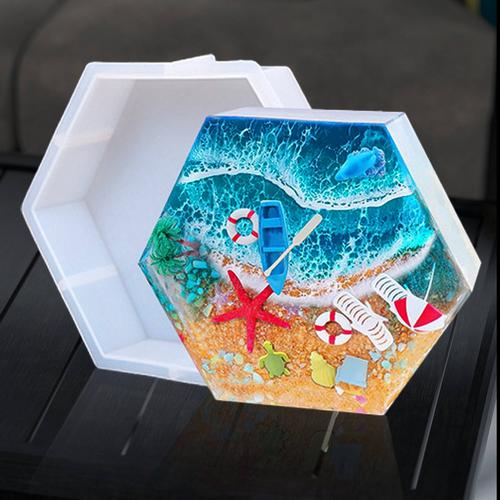 Gift To Love | Jags Silicone Mould Hexagon Shape Deep Casting | Code : JSM46