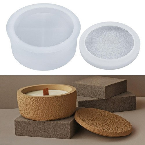 Gift To Love | Jags Silicone Mould Jewellery Box Round With Lid | Code : JSM53