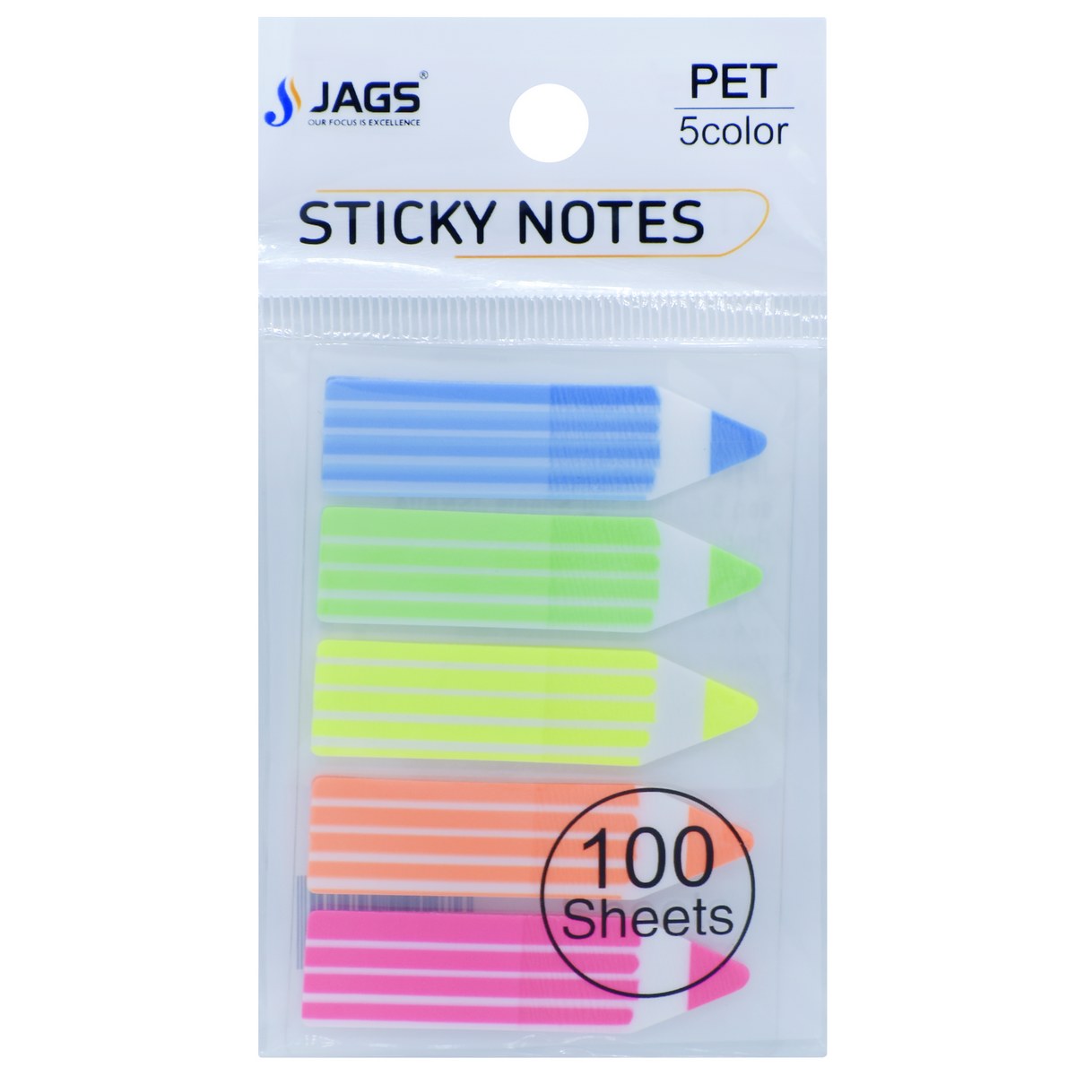 Gift To Love | Sticky Note Arrow Pencil Neon | Pcs : 100 Sheets Pack Of 5 Colour | Code : JSNA04
