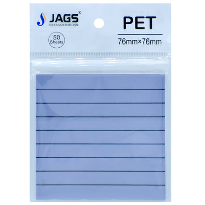 Gift To Love | Sticky Note Transparent Ruled | Size : 76 Mm X 76 Mm | Code : JSNT3X3RD