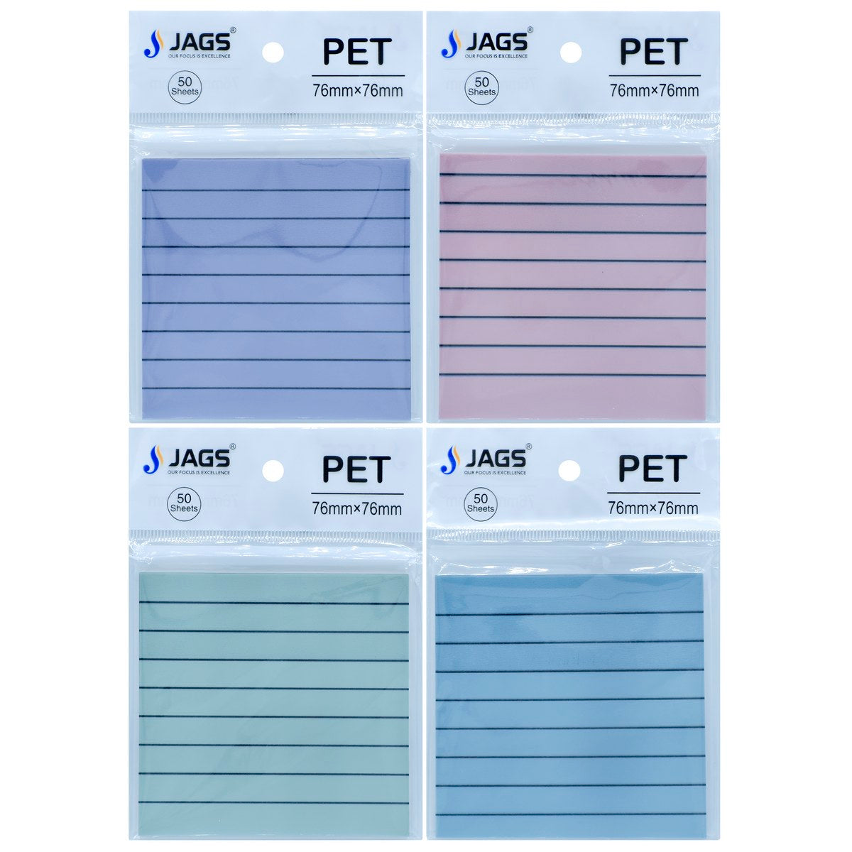 Gift To Love | Sticky Note Transparent Ruled | Size : 76 Mm X 76 Mm | Code : JSNT3X3RD