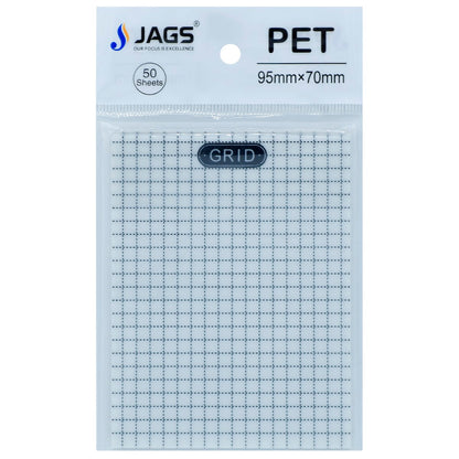 Gift To Love | Sticky Note Transparent Grid | Size : 95 Mm X 70 Mm | Pcs : 50 Sheets | Code : JSNT3X4GR