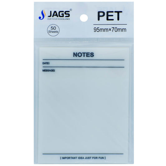 Gift To Love | Sticky Note Transparent Notes | Size : 95 Mm X 70 Mm | Pcs : 50 Sheets | Code : JSNT3X4NT