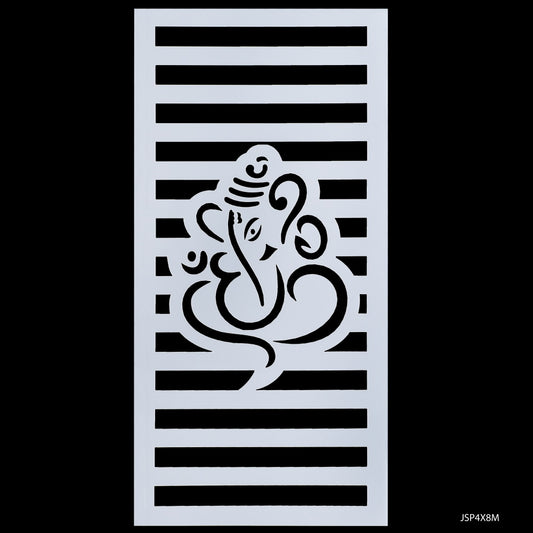 Gift To Love | Plastic Stencil Ganesh | Size : 4 X 8 Inch | Code : JSP4X8M