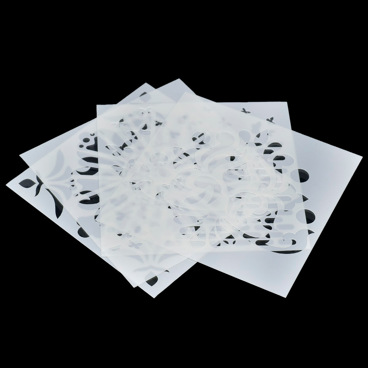 Gift To Love | Stencil Plastic | Size : 6 X 6 | Pcs : 4 Pcs Set | Code : JSP601