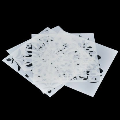 Gift To Love | Stencil Plastic | Size : 6 X 6 | Pcs : 4 Pcs Set | Code : JSP601