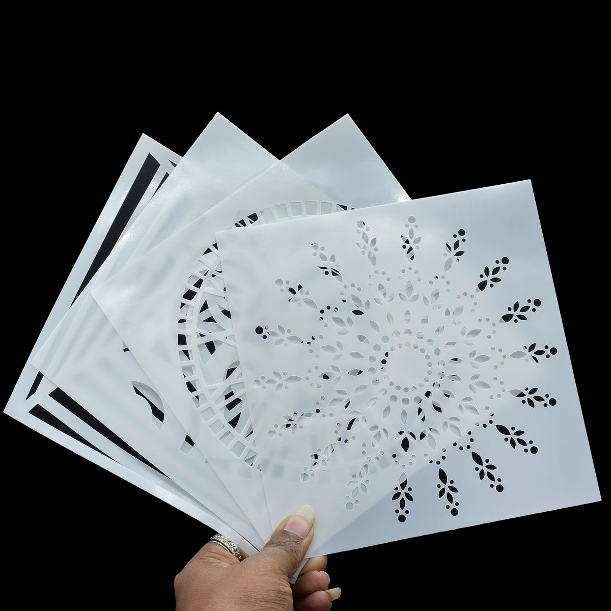 Gift To Love | Stencil Plastic | Size : 6 X 6 | Pcs : 4 Pcs Set | Code : JSP605