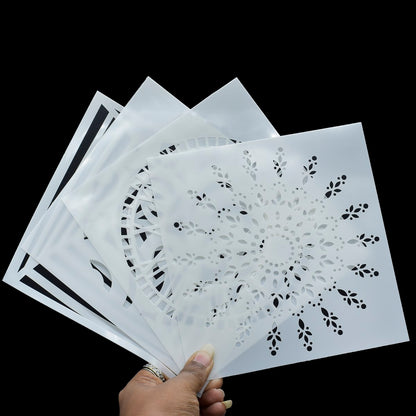 Gift To Love | Stencil Plastic | Size : 6 X 6 | Pcs : 4 Pcs Set | Code : JSP605