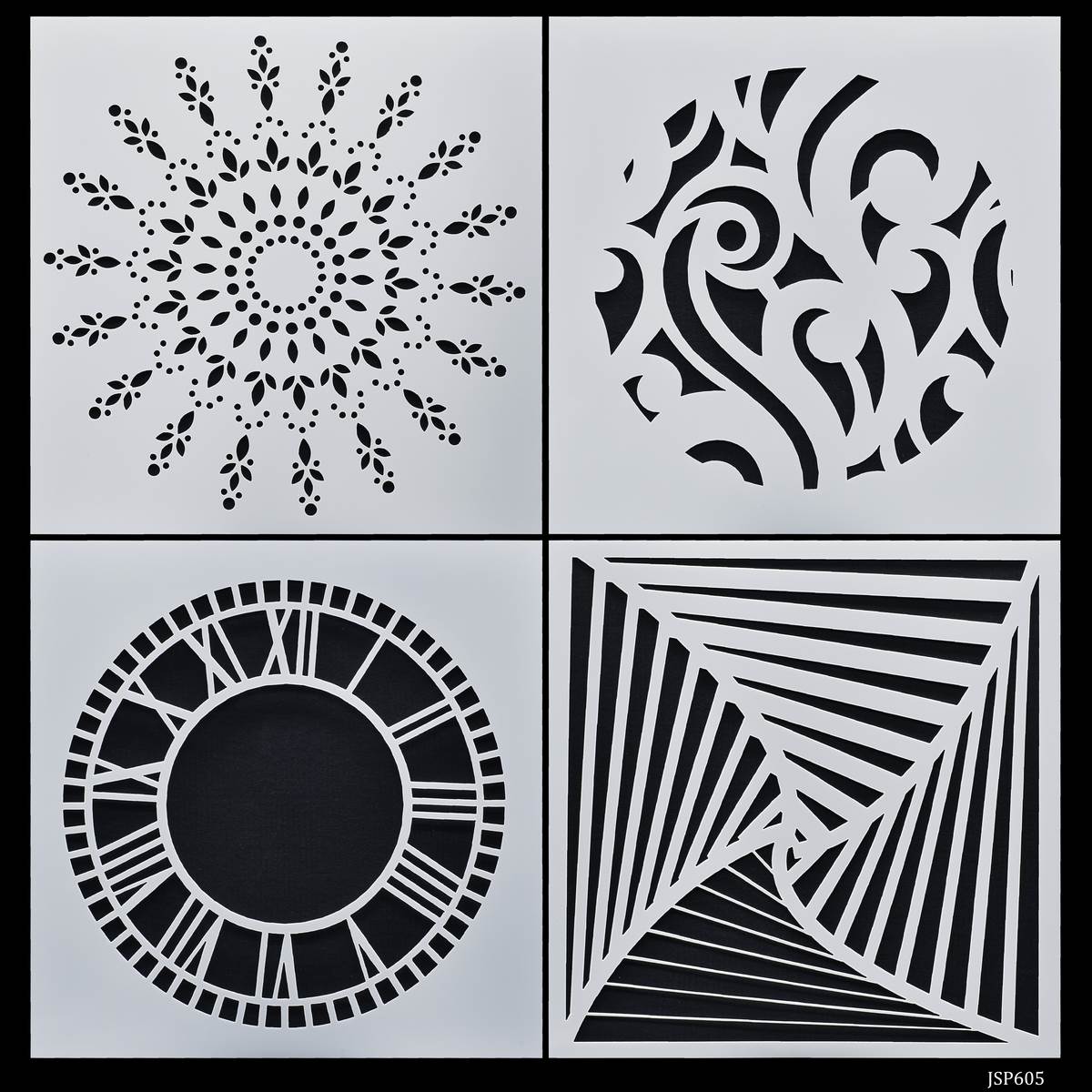 Gift To Love | Stencil Plastic | Size : 6 X 6 | Pcs : 4 Pcs Set | Code : JSP605