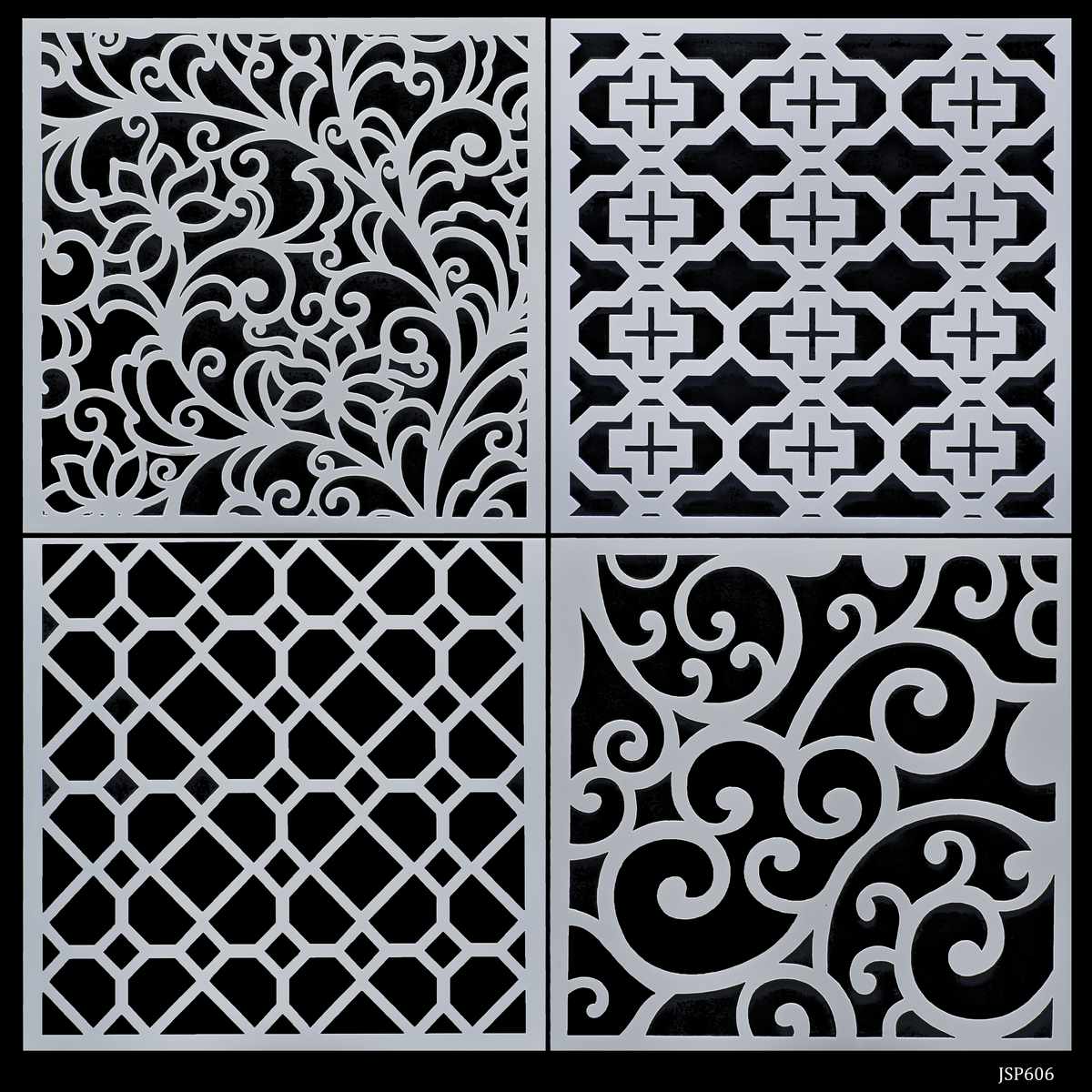 Gift To Love | Stencil Plastic | Size : 6 X 6 | Pcs : 4 Pcs Set | Code : JSP606