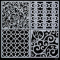 Gift To Love | Stencil Plastic | Size : 6 X 6 | Pcs : 4 Pcs Set | Code : JSP606