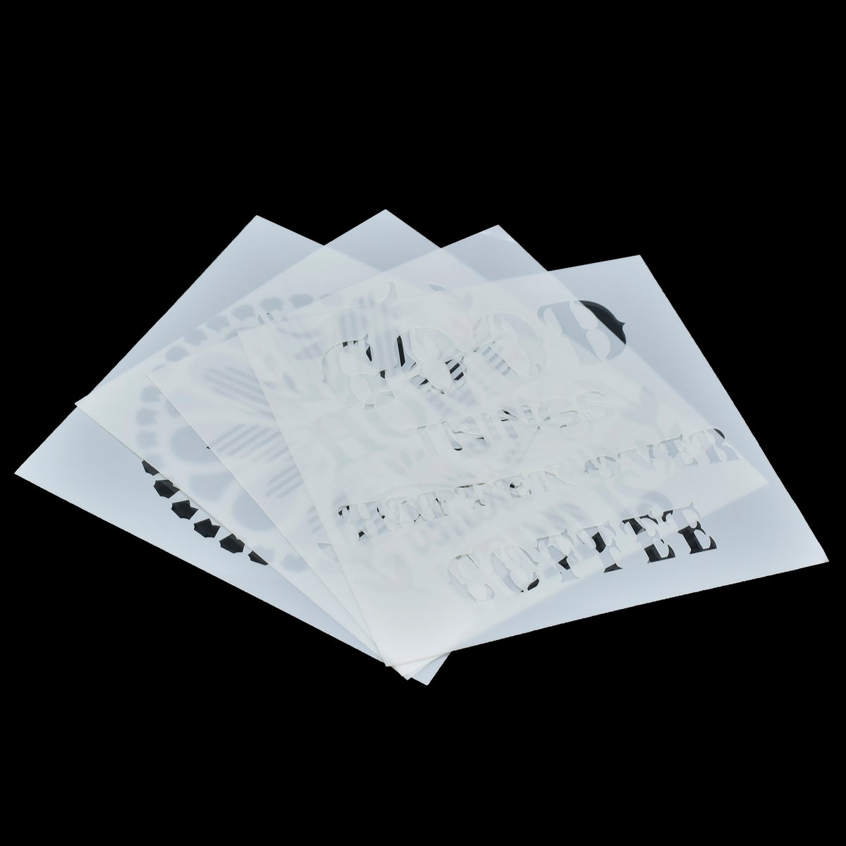 Gift To Love | Stencil Plastic | Size : 6 X 6 | Pcs : 4 Pcs Set | Code : JSP608