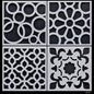 Gift To Love | Stencil Plastic | Size : 6 X 6 | Pcs : 4 Pcs Set | Code : JSP610