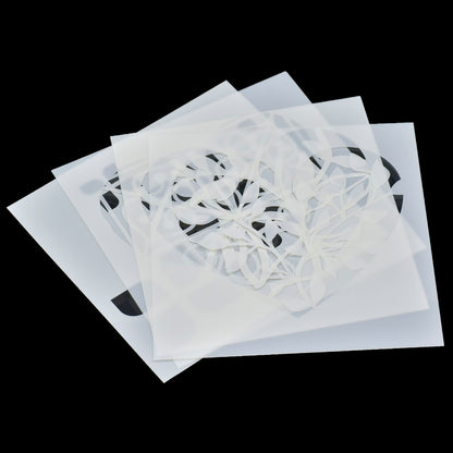 Gift To Love | Stencil Plastic | Size : 6 X 6 | Pcs : 4 Pcs Set | Code : JSP612