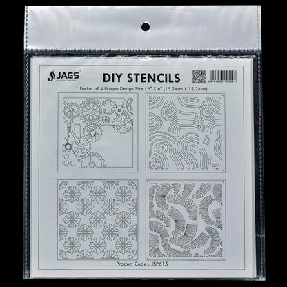 Gift To Love | Stencil Plastic | Size : 6 X 6 | Pcs : 4 Pcs Set | Code : JSP615