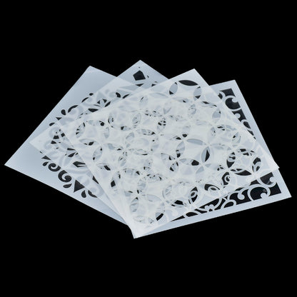 Gift To Love | Stencil Plastic | Size : 6 X 6 | Pcs : 4 Pcs Set | Code : JSP617