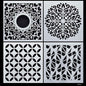Gift To Love | Stencil Plastic | Size : 6 X 6 | Pcs : 4 Pcs Set | Code : JSP617