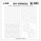 Gift To Love | Stencil Plastic | Size : 6 X 6 | Pcs : 4 Pcs Set | Code : JSP619