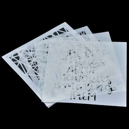 Gift To Love | Stencil Plastic | Size : 6 X 6 | Pcs : 4 Pcs Set | Code : JSP622