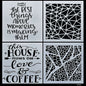Gift To Love | Stencil Plastic | Size : 6 X 6 | Pcs : 4 Pcs Set | Code : JSP622