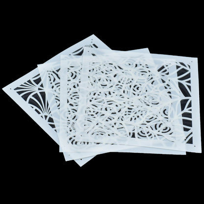 Gift To Love | Stencil Plastic | Size : 6 X 6 | Pcs : 4 Pcs Set | Code : JSP624