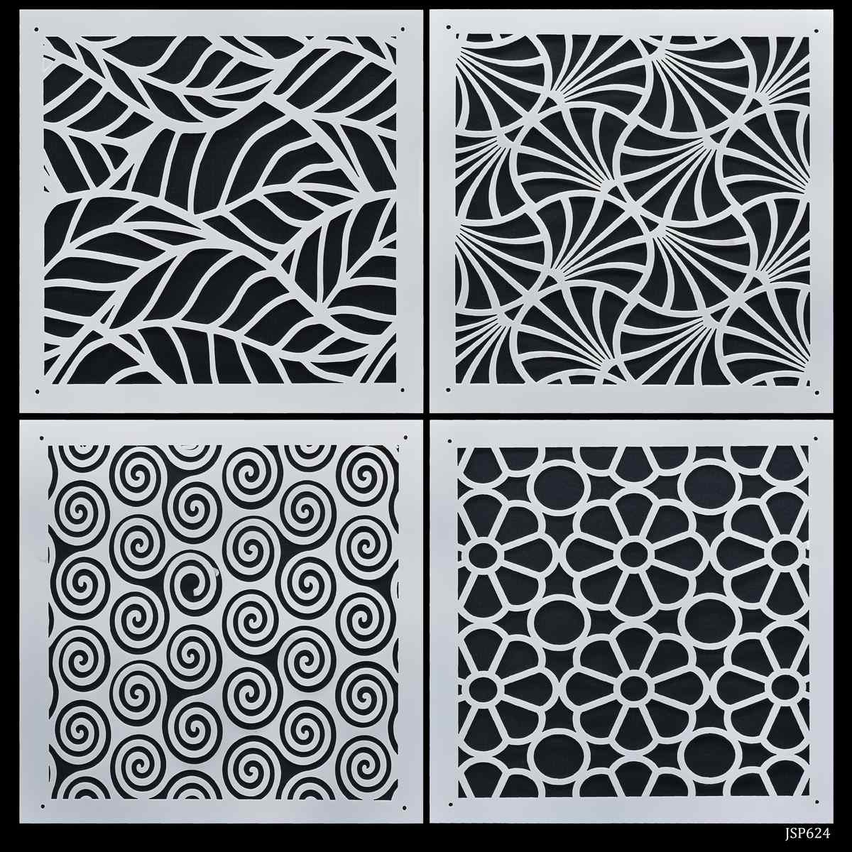 Gift To Love | Stencil Plastic | Size : 6 X 6 | Pcs : 4 Pcs Set | Code : JSP624