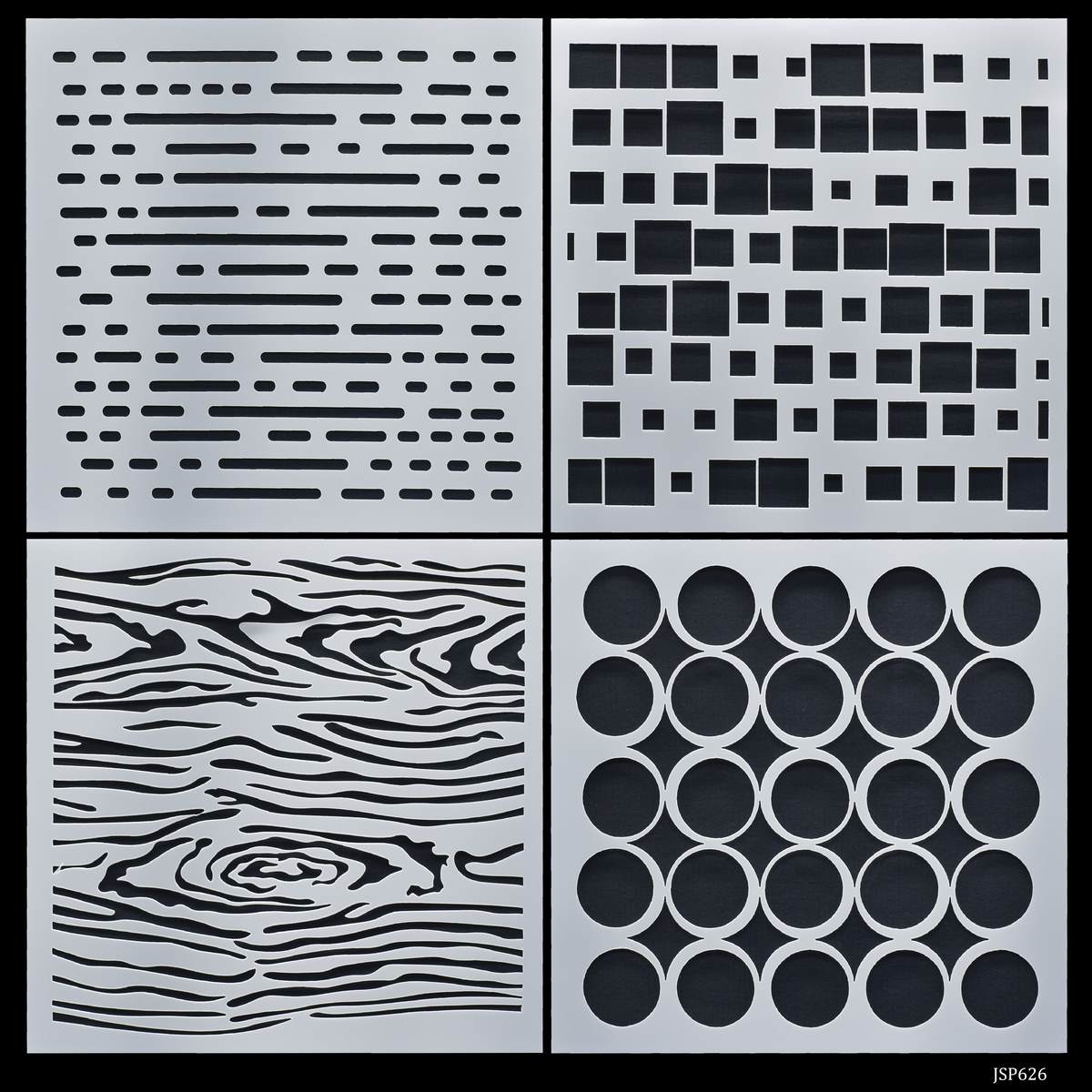 Gift To Love | Stencil Plastic | Size : 6 X 6 | Pcs : 4 Pcs Set | Code : JSP626
