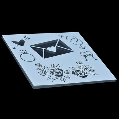 Gift To Love | Plastic Stencil | Size : 6 X 6 | Code : JSP6X6-11