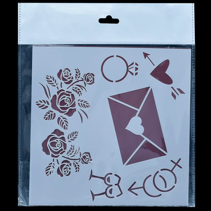 Gift To Love | Plastic Stencil | Size : 6 X 6 | Code : JSP6X6-11