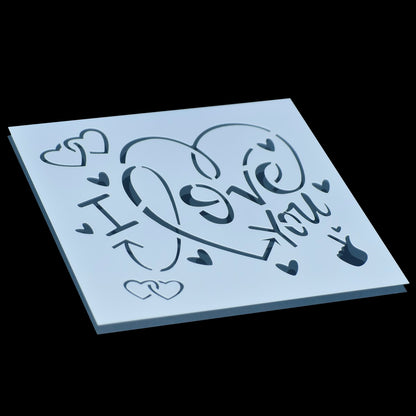 Gift To Love | Plastic Stencil | Size : 6 X 6 | Code : JSP6X6-13