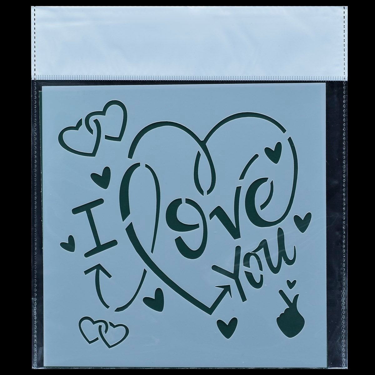 Gift To Love | Plastic Stencil | Size : 6 X 6 | Code : JSP6X6-13