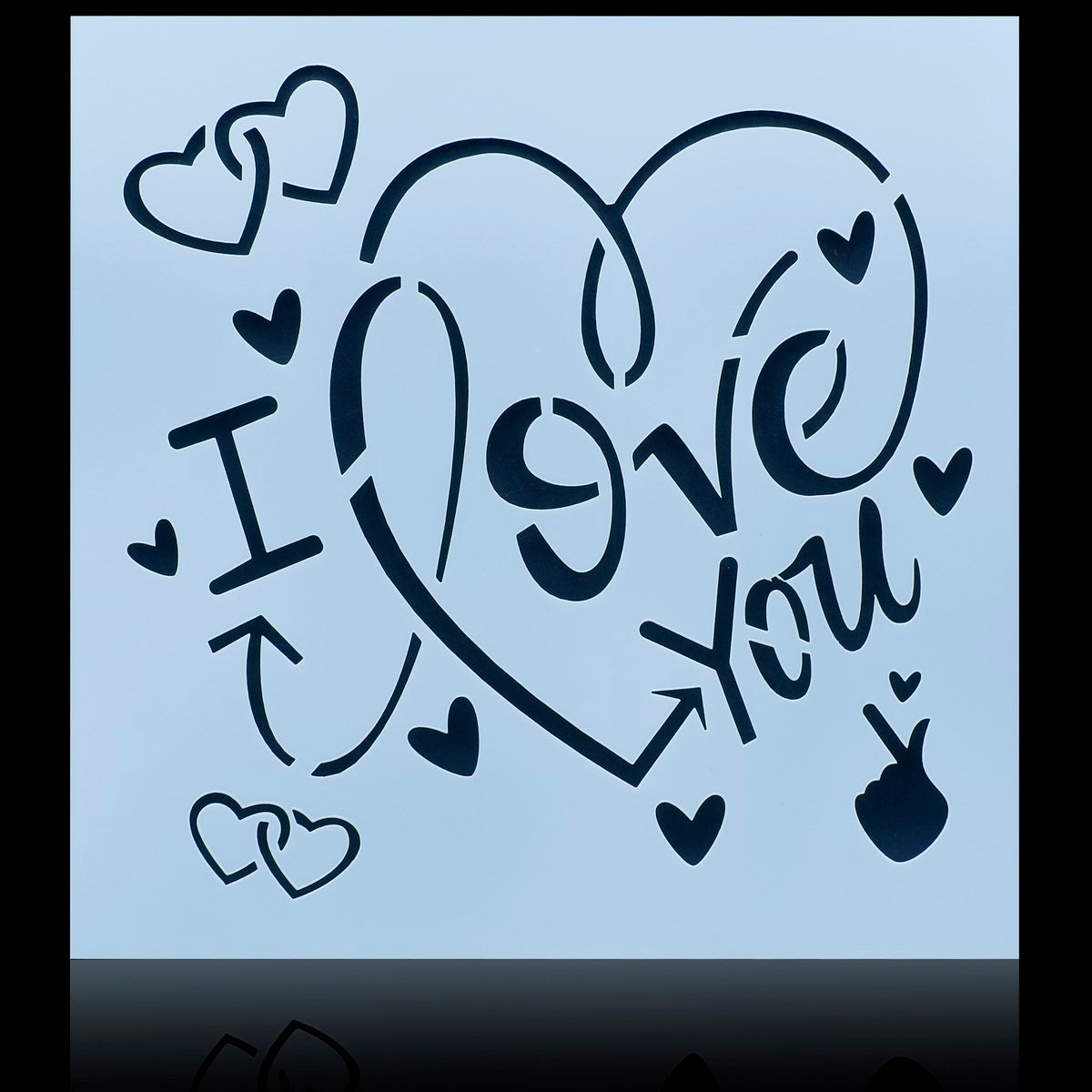 Gift To Love | Plastic Stencil | Size : 6 X 6 | Code : JSP6X6-13