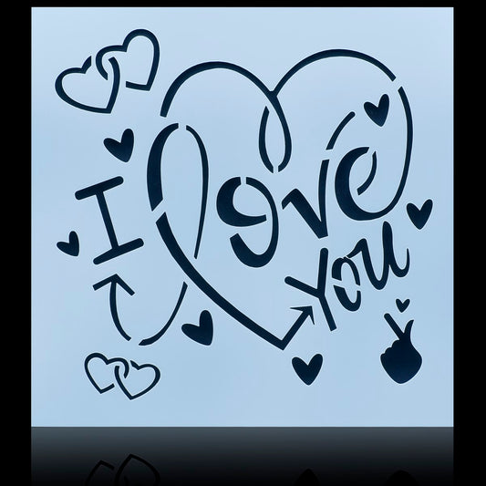 Gift To Love | Plastic Stencil | Size : 6 X 6 | Code : JSP6X6-13