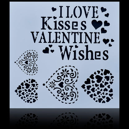 Gift To Love | Plastic Stencil | Size : 6 X 6 | Code : JSP6X6-14