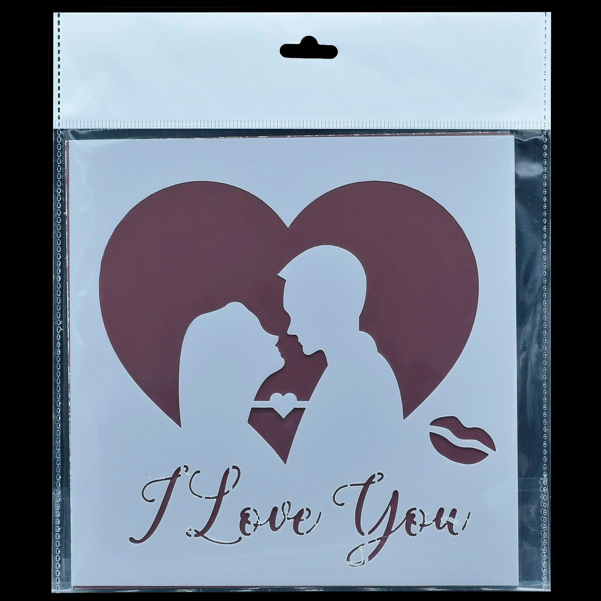Gift To Love | Plastic Stencil | Size : 6 X 6 | Code : JSP6X6-15